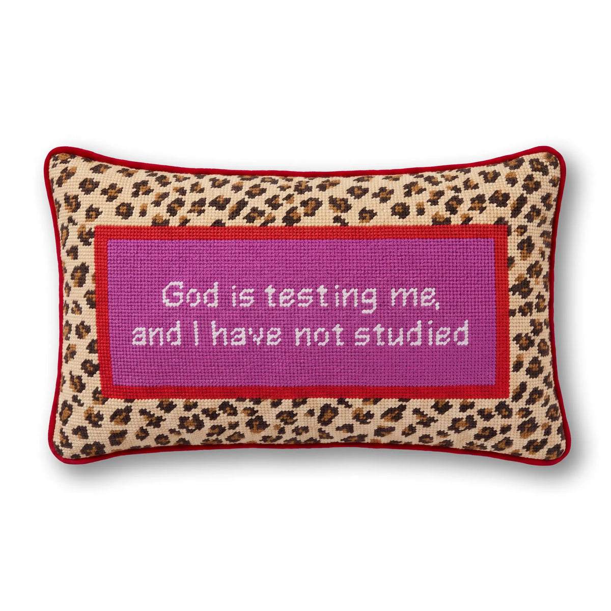 God Testing Me Needlepoint Pillow