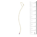 14K Gold 6x4MM Oval Shaped Gemstone Solitaire Pendant Necklace