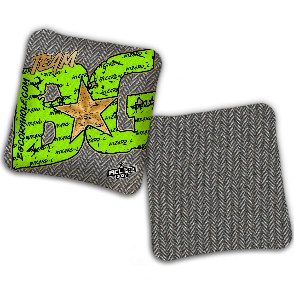 2027 ACL - BG Wizard L "Big BG Colormatch" - Pro Stamped Cornhole Bags - SET OF 4 BAGS