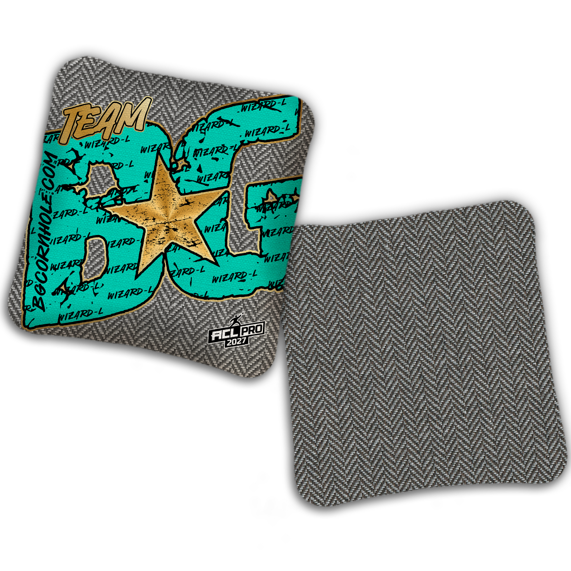 2027 ACL - BG Wizard L "Big BG Colormatch" - Pro Stamped Cornhole Bags - SET OF 4 BAGS