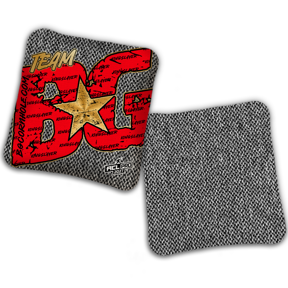 2027 ACL - BG Kingslayer "Big BG Colormatch" - Pro Stamped Cornhole Bags - SET OF 4 BAGS