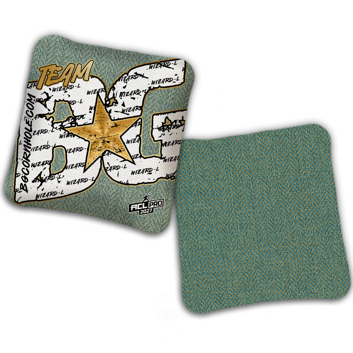 2027 ACL - BG Wizard L "Big BG Colormatch" - Pro Stamped Cornhole Bags - SET OF 4 BAGS