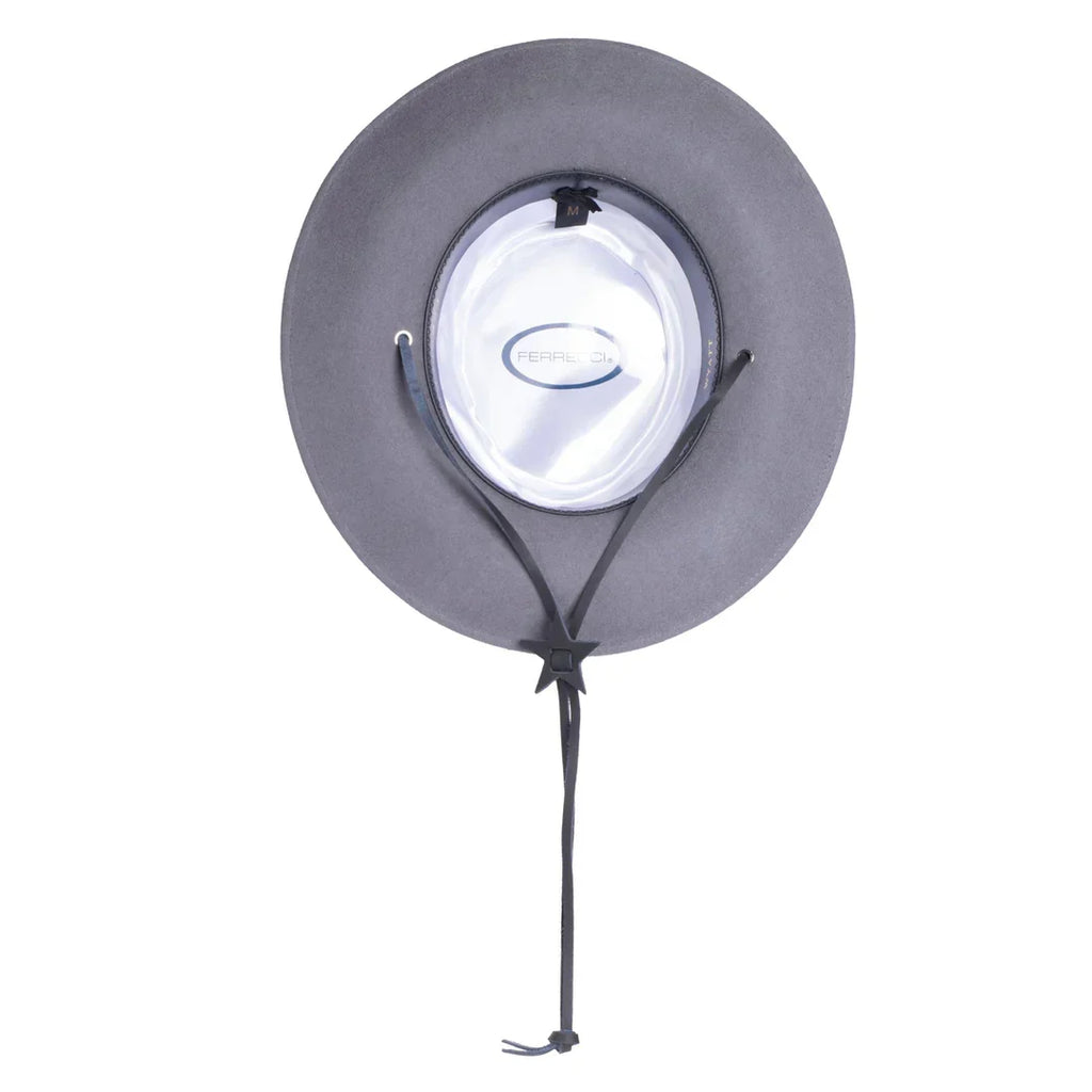 Grey Wide Brim Fedora - Earp