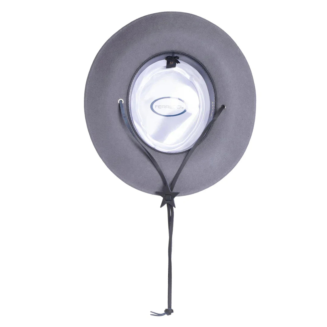 Grey Wide Brim Fedora - Earp