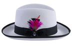 Ferrecci Grey & Black Australian Fur Felt Godfather Hat