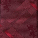 Game of Thrones Lannister Lion Red Plaid Silk Men's Tie