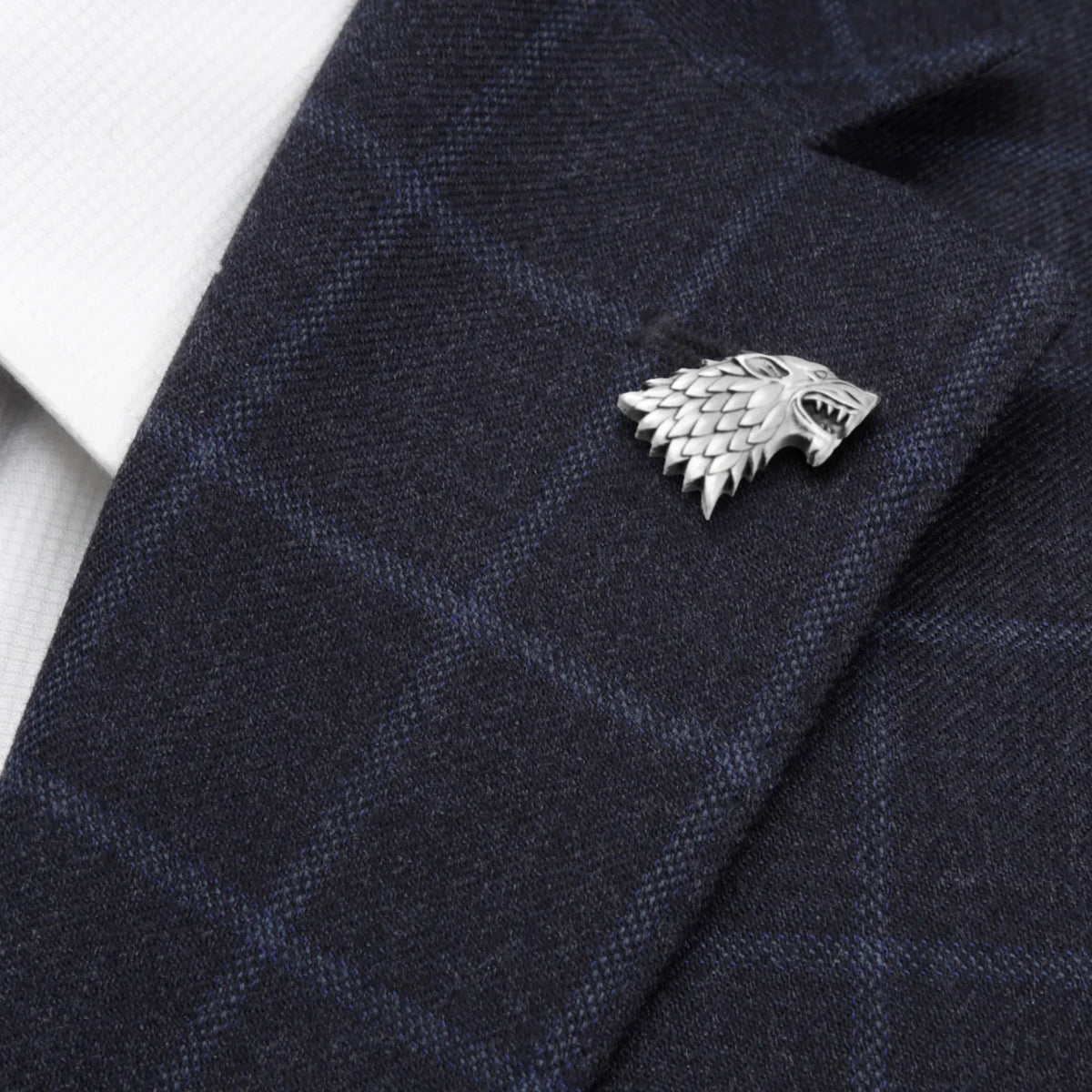Game of Thrones Stark Direwolf Antiqued Lapel Pin