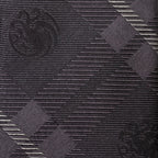 Game of Thrones Targaryen Dragon Black Plaid Silk Men's Tie