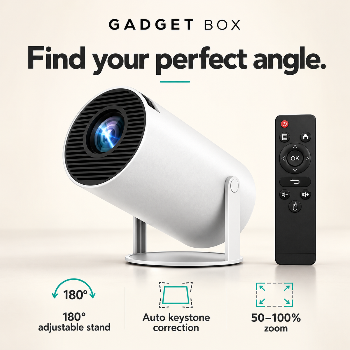 Gadget Box™ Big Screen Portable Projector