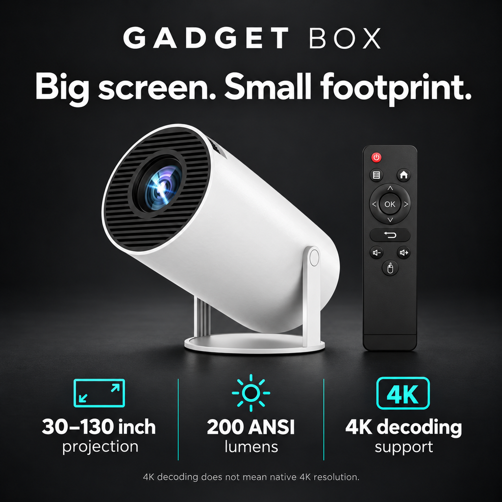 Gadget Box™ Big Screen Portable Projector