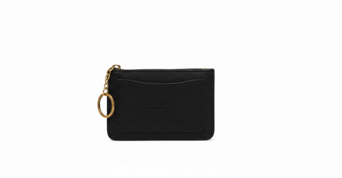 Victoria ID Card Case | Black Leather Wallet