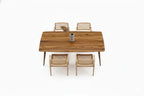 Edge Glued Hardwood Dining Table - Solid Kitchen Table