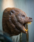 Hand-Carved Roaring Bear Head