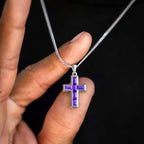 Gemstone Cross Pendant - Amethyst