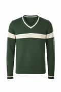 Fedeli Virgin Wool V-Neck Knit Sweater