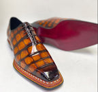 Maurice Custom Ghost Alligator Oxford - Cognac