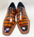 Maurice Custom Ghost Alligator Oxford - Cognac