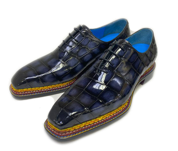 Maurice Custom Ghost Alligator Oxford- Grey
