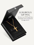 Cross Pendant Necklace (Gold)