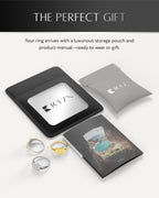 Round Signet Rings (Oxidized)