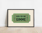 Good For One Gimee Golf Home Decor Art Print