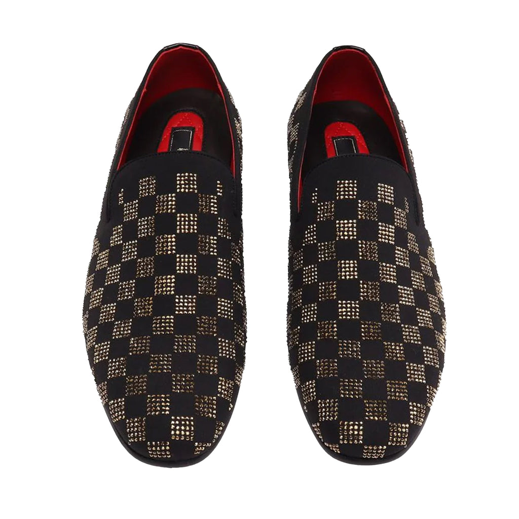 Barocco Glam Ties Men's Loafers - Black/Gold