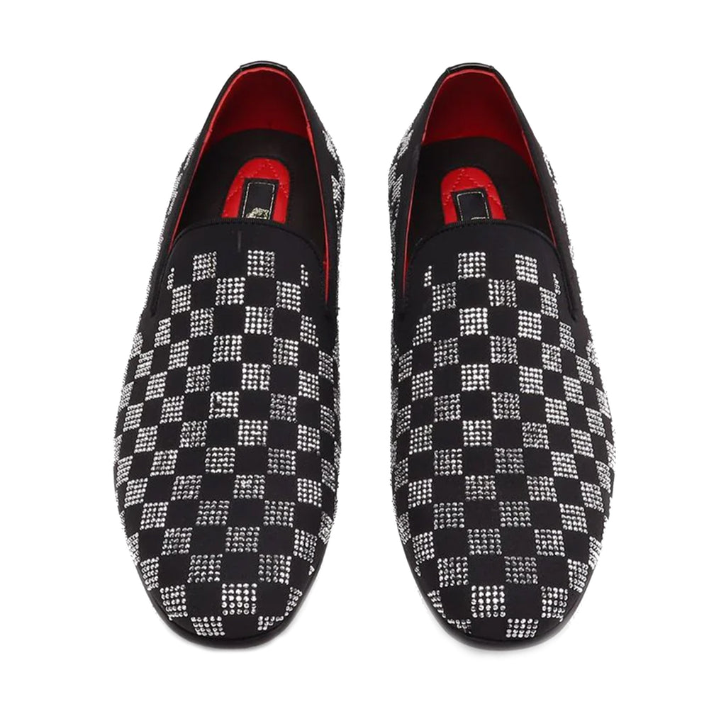 Barocco Glam Ties Men's Loafers - Black/Silver