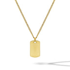 Beveled Tag Pendant - 14K Gold