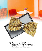 Vittorio Farina Men's Rhinestone Bow Tie in Gift Box