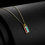 Birthstone Tag Necklace - Gold