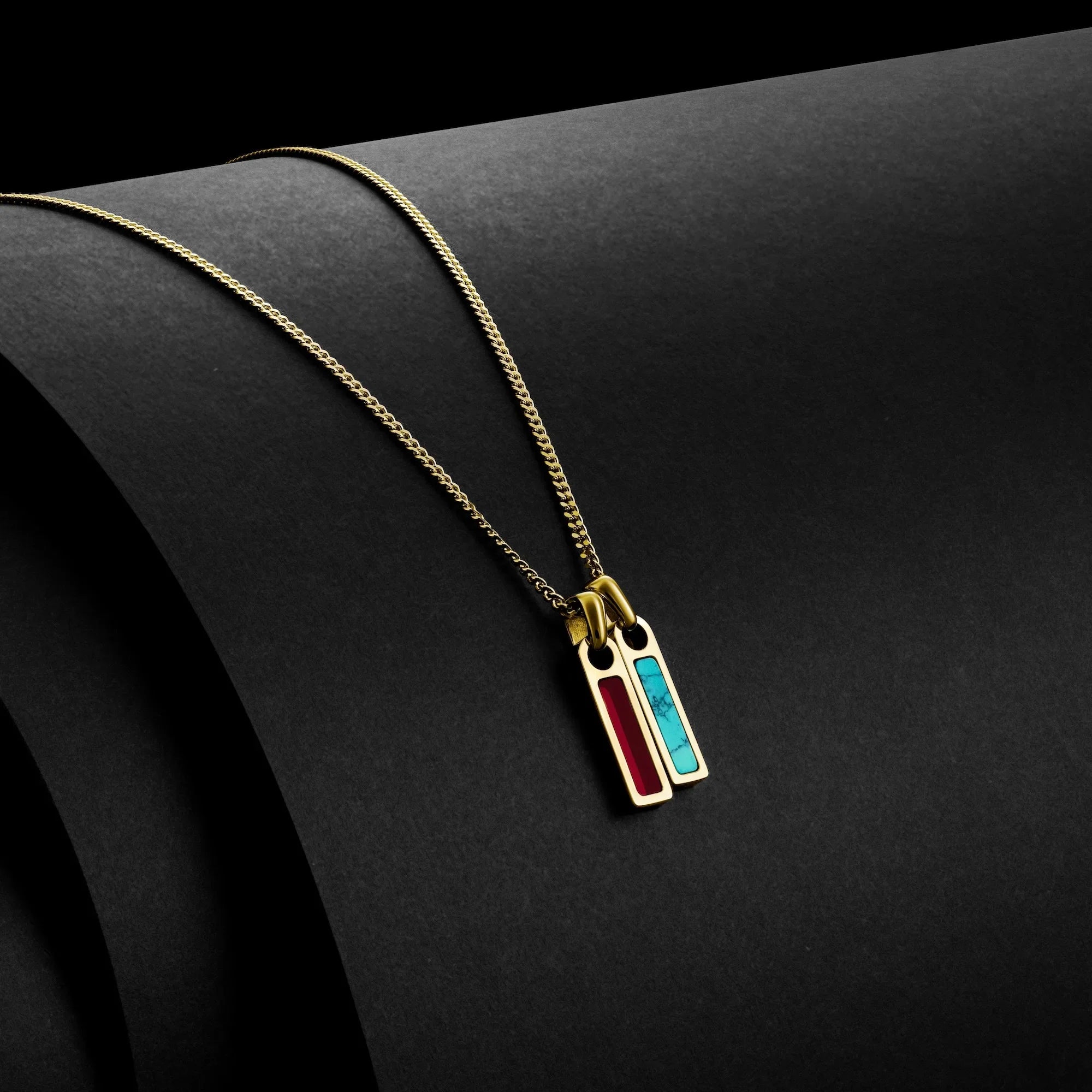 Birthstone Tag Necklace - Gold