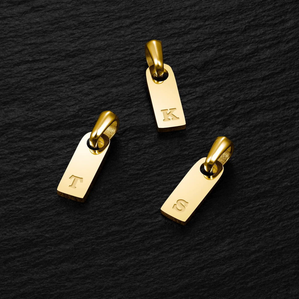 Initial Tag Necklace - 14K Gold