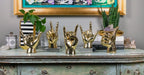 Shaka or Roadrunner or "Birds Up" Hand Sign Sculpture in Brass