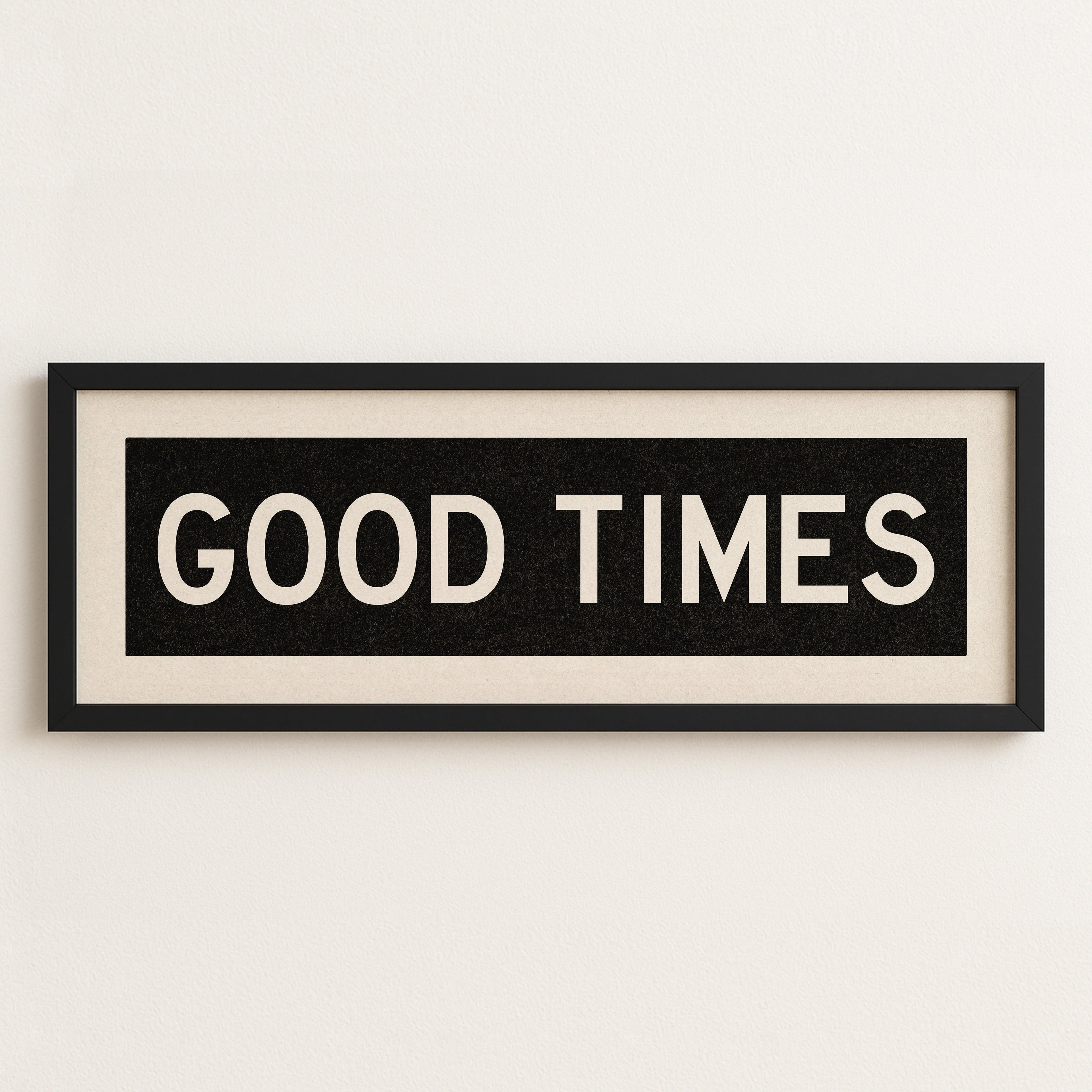 Framed Good Times Bus Scroll Sign