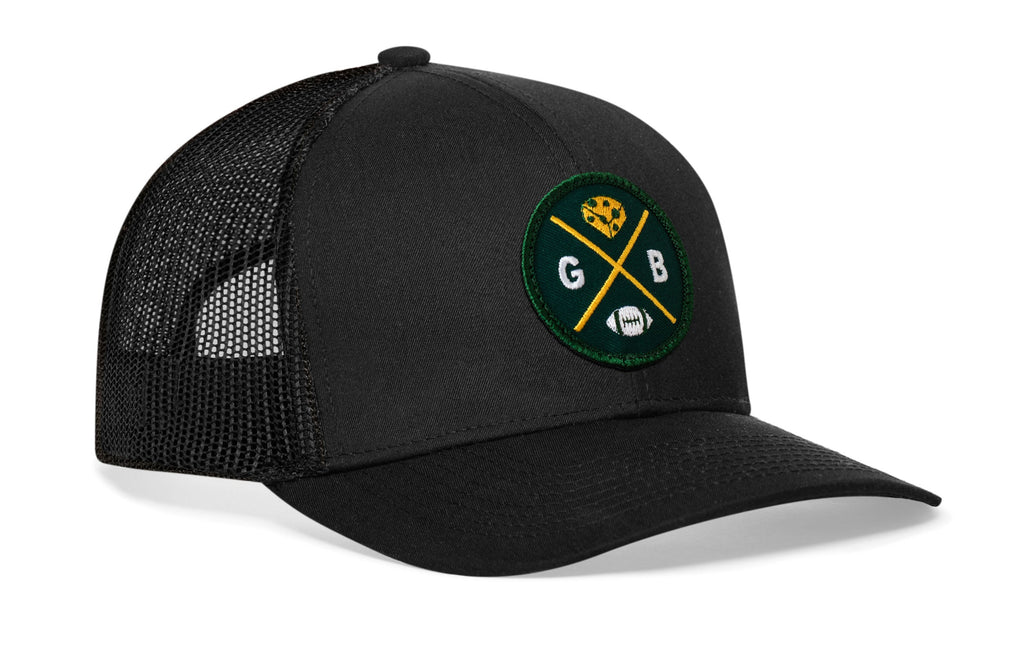 Green Bay Football Trucker Hat  |  GB X Snapback
