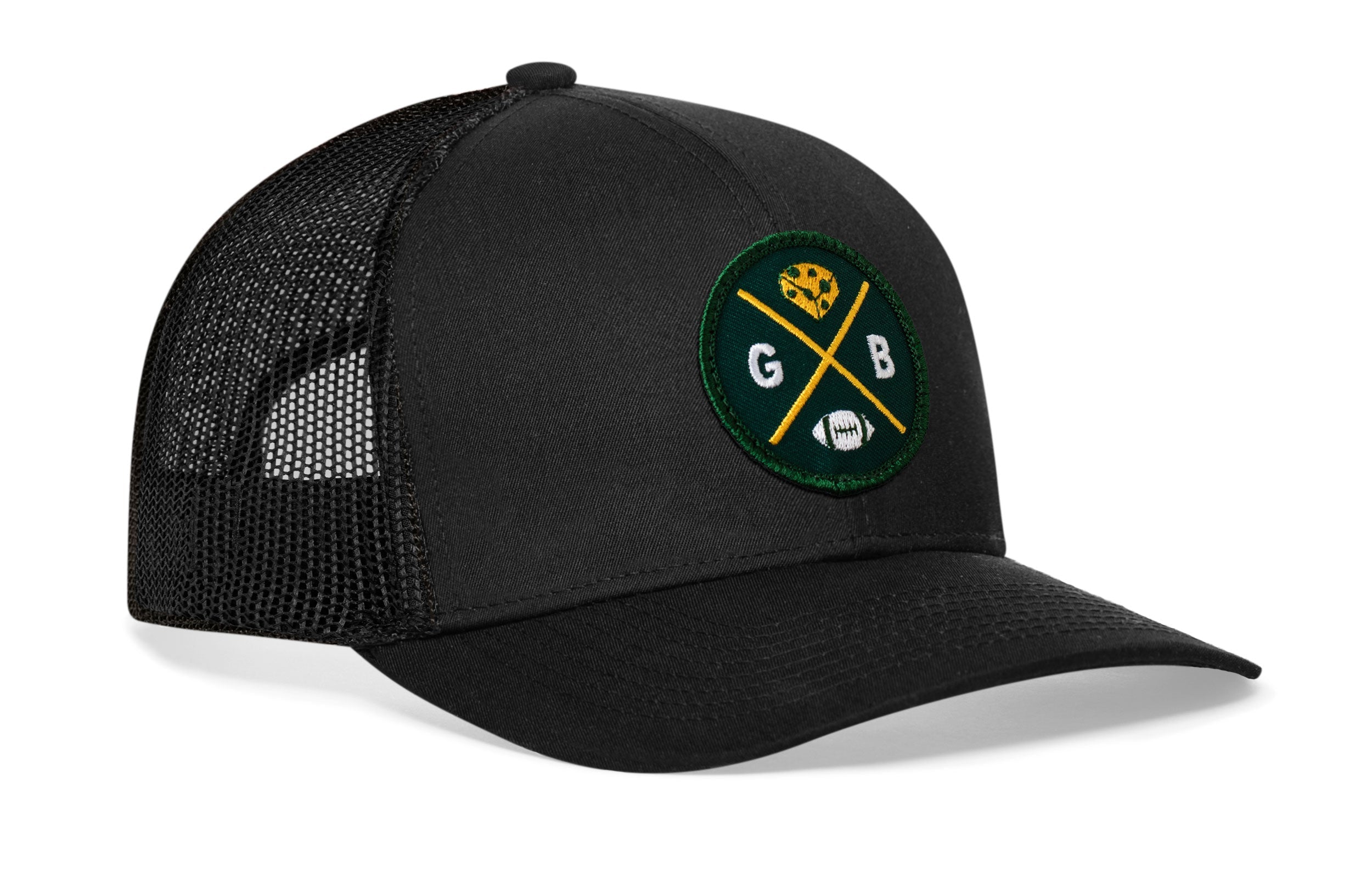 Green Bay Football Trucker Hat  |  GB X Snapback