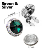 Vittorio Vico  Men's Crystal Colorstone Button Cover