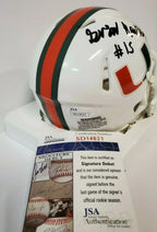 Greg Rousseau Autographed Signed Miami Hurricanes Mini Helmet Jsa Coa