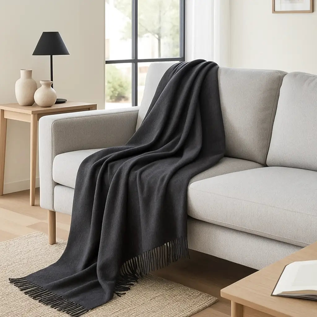 100% Cashmere Throw Blanket - 54"x60"