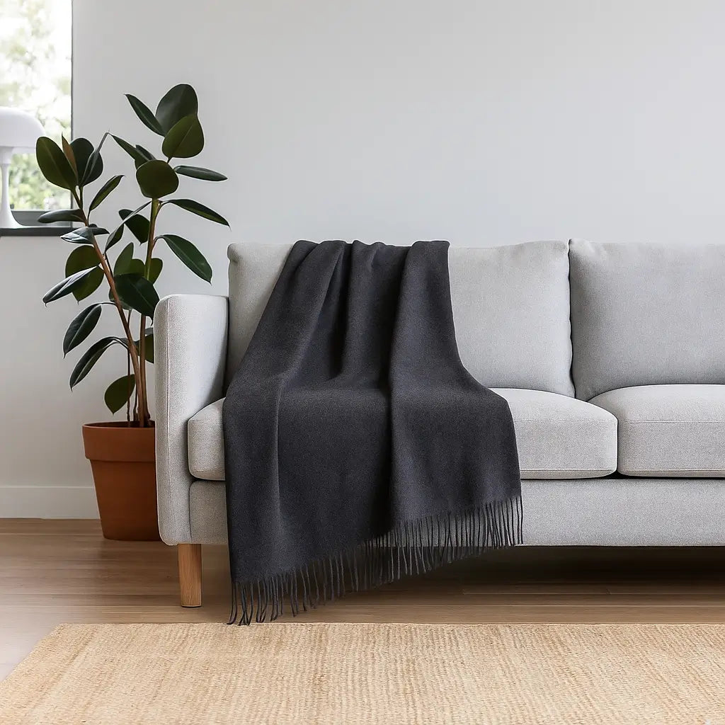 100% Cashmere Throw Blanket - 54"x60"