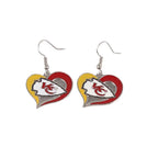Football Team Logo Heart Earrings –  Game Day Accessories & Gift for Sports Fan