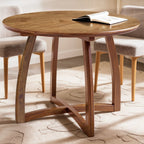Alma 36 Inches Round Dining Table for 4, Mid-Century Modern Kitchen & Dining Room Tables
