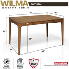 Wilma 48" Rubber Wood Desk