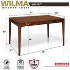 Wilma 48" Rubber Wood Desk