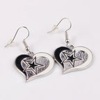 Football Team Logo Heart Earrings –  Game Day Accessories & Gift for Sports Fan