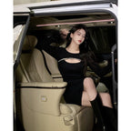 Black Party Dress With Ostrich Feather. You Will Look Stunning Women's