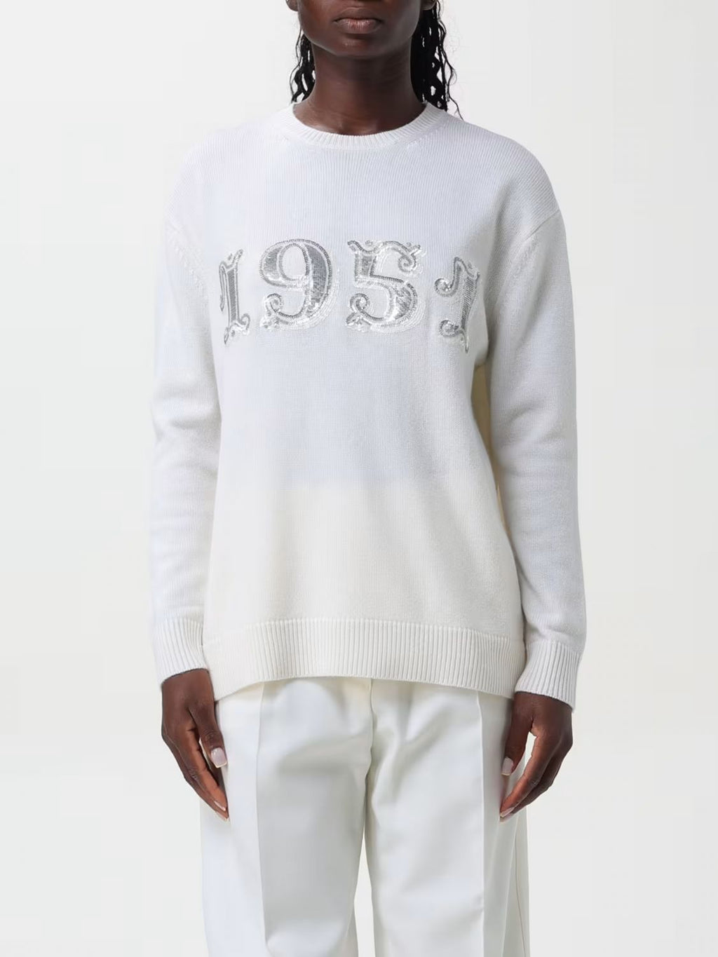 Max Mara Women Max Mara Wool And Cashmere Crewneck Pullover