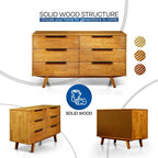 Harmony Solid Wood Dresser with 6 Drawers