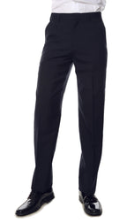Navy Pinstripe Mens Regular Fit Uniform Dress Pants