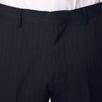 Navy Pinstripe Mens Regular Fit Uniform Dress Pants